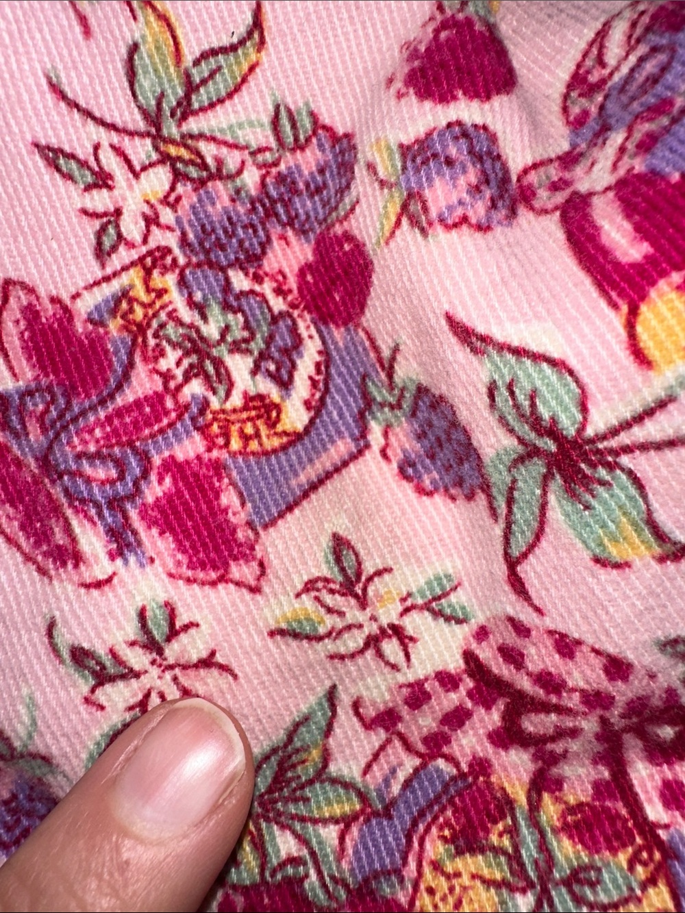 Vtg Cotton Fruit & Jam Print Overalls - Picture 8 of 8